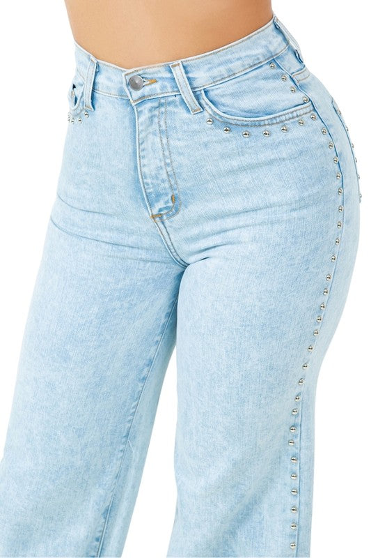 Brooklyn Studded Jean - Fuzzys Fashion USA