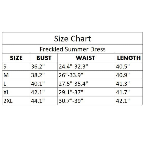  Freckled Summer Dress - Fuzzys Fashion USA