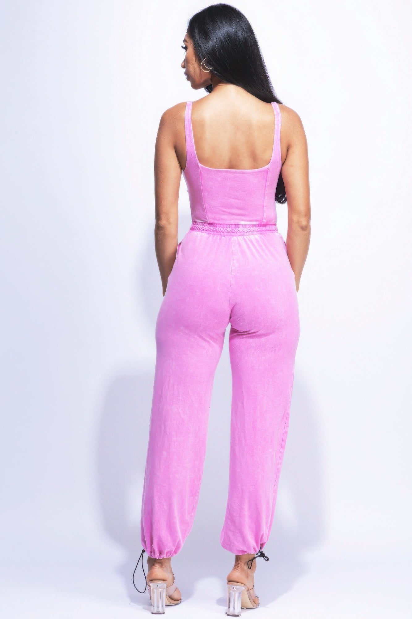 Washed Jumpsuit With Adjustable Ankle - Fuzzys Fashion USA