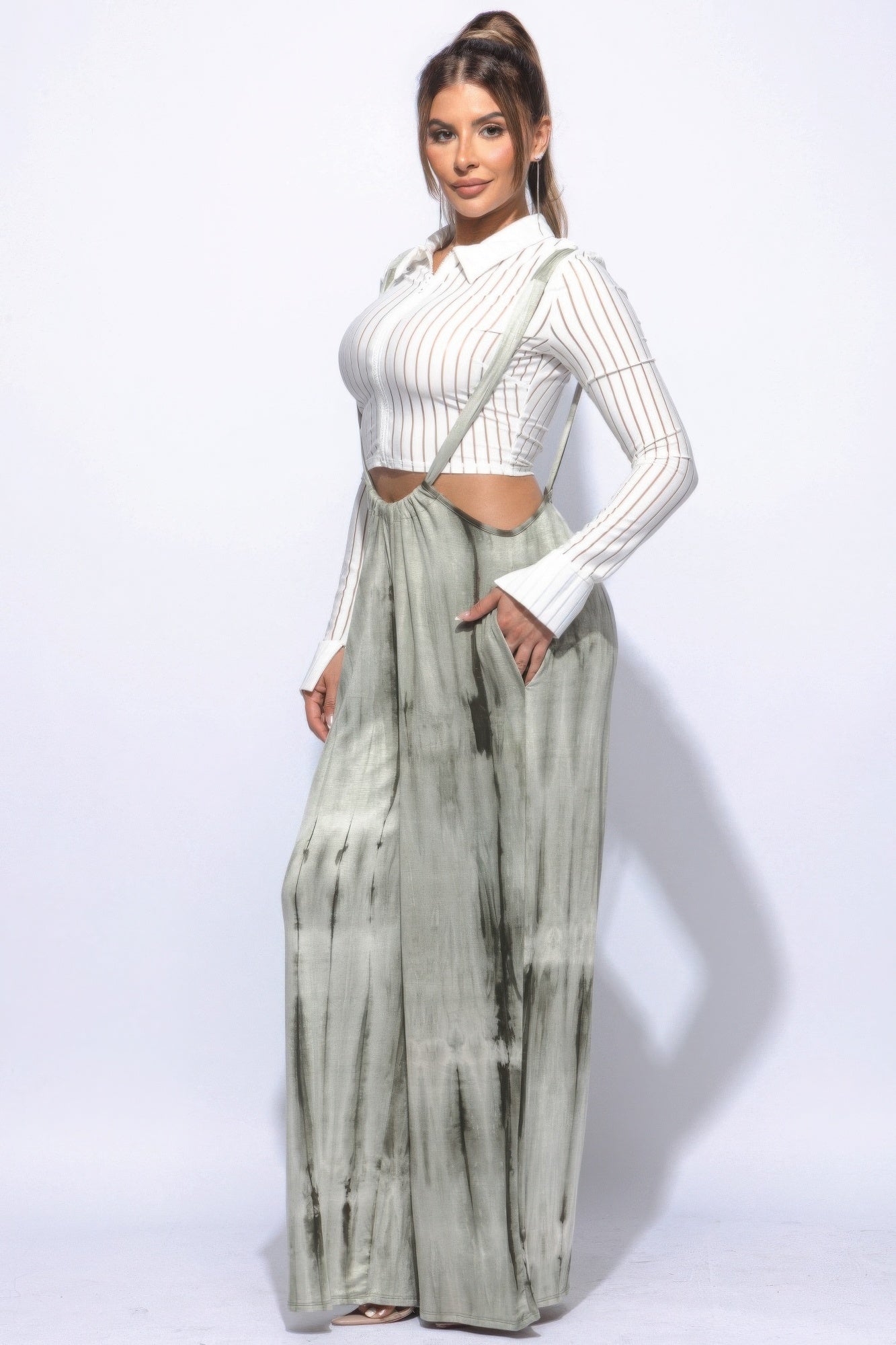 Drawstring Baggy Jumpsuit - Fuzzys Fashion USA