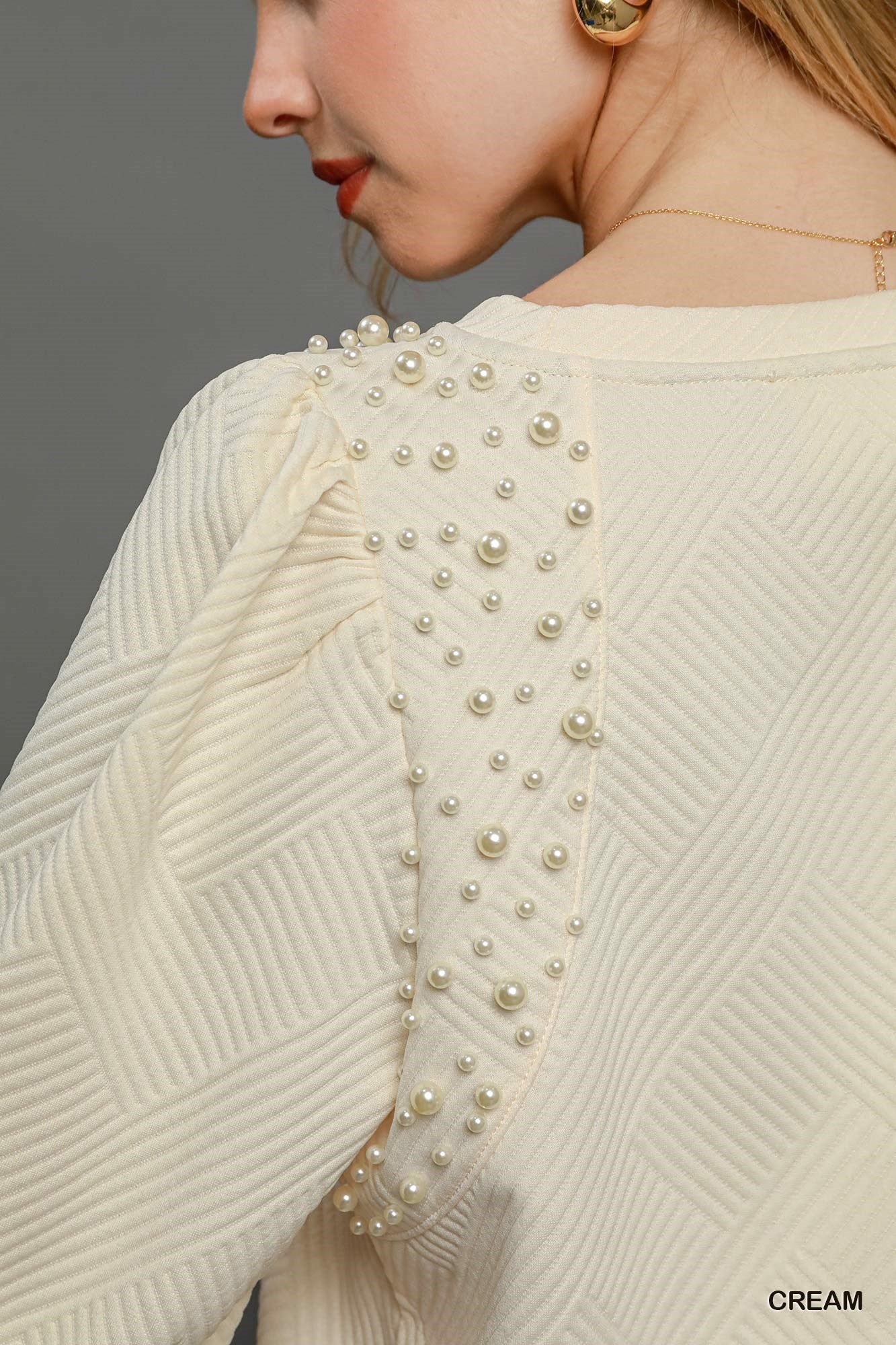 Puff Sleeve Knit Top - Fuzzys Fashion USA